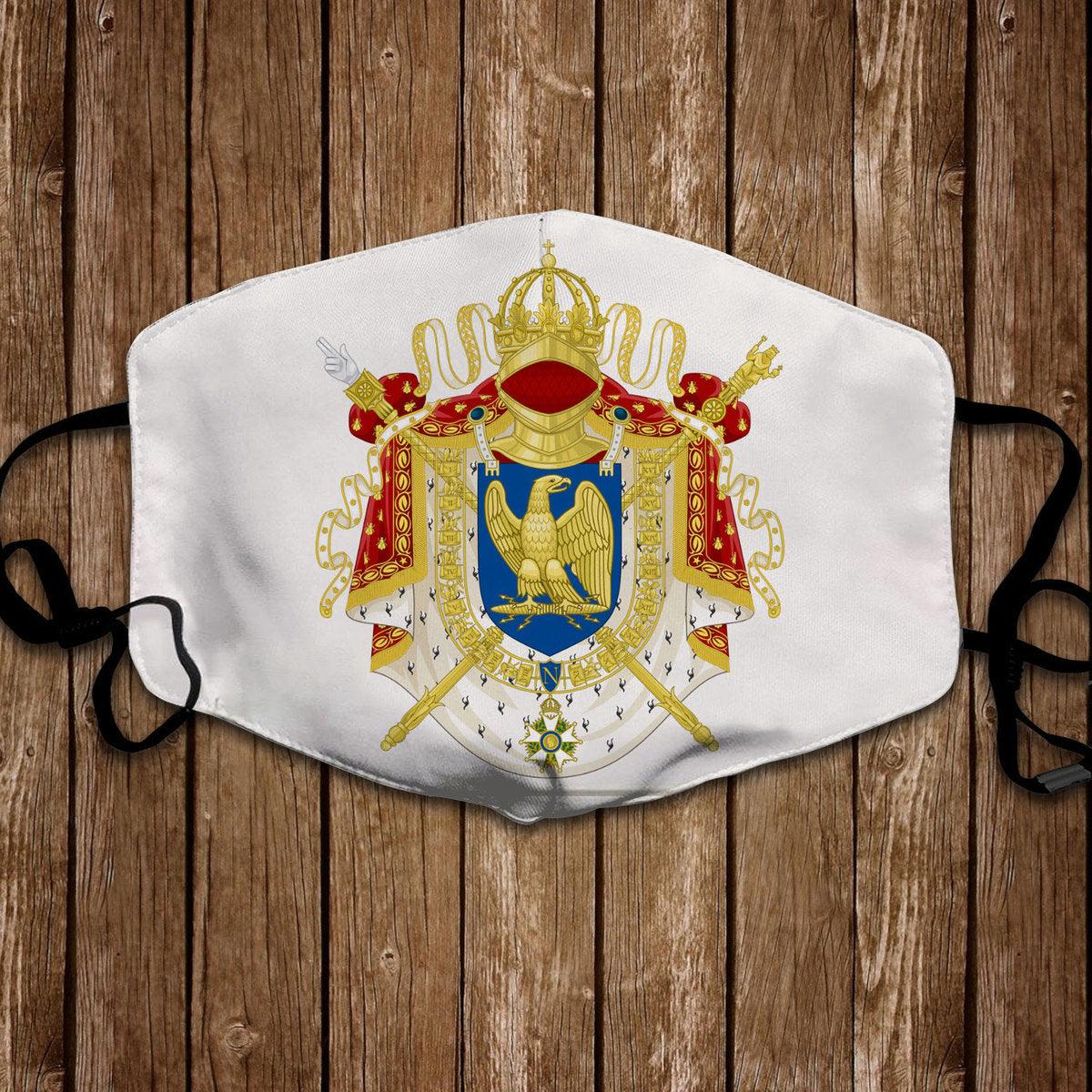 Oodiegang Napoleon Coat Of Arms Face Mask - Oodiegang.com