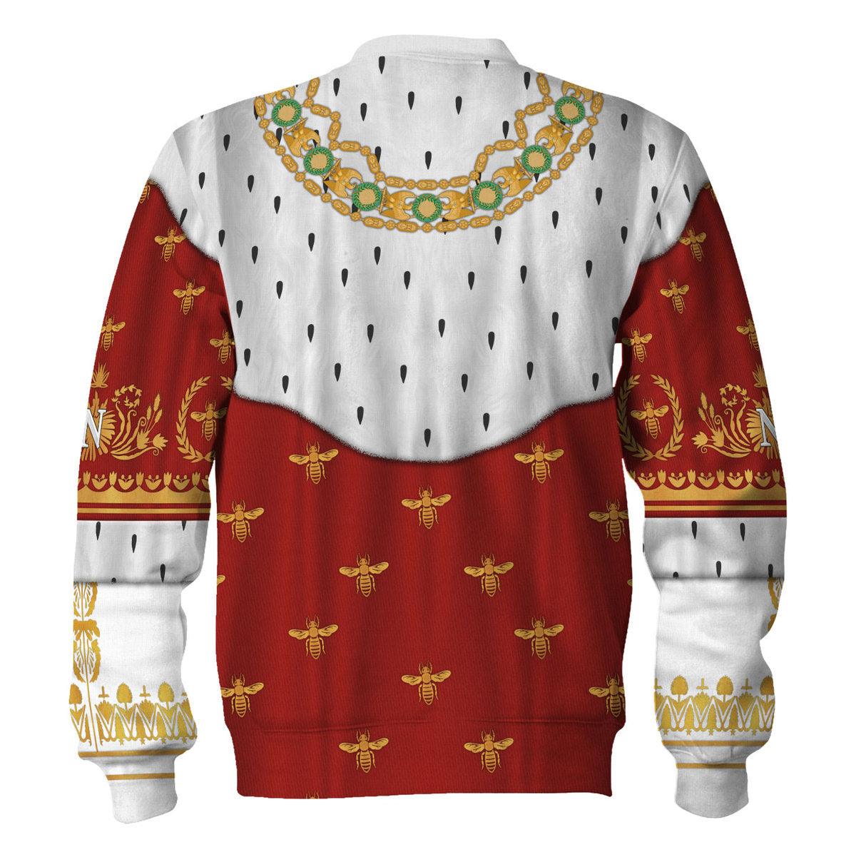 Gearhomie Napoleon I in Coronation Robes Costume All Over Print Hoodie Sweatshirt T-Shirt Tracksuit - Gearhomie.com