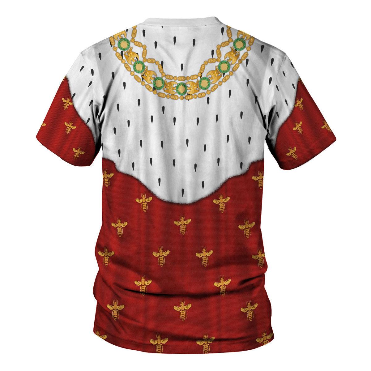 Gearhomie Napoleon I in Coronation Robes Costume All Over Print Hoodie Sweatshirt T-Shirt Tracksuit - Gearhomie.com