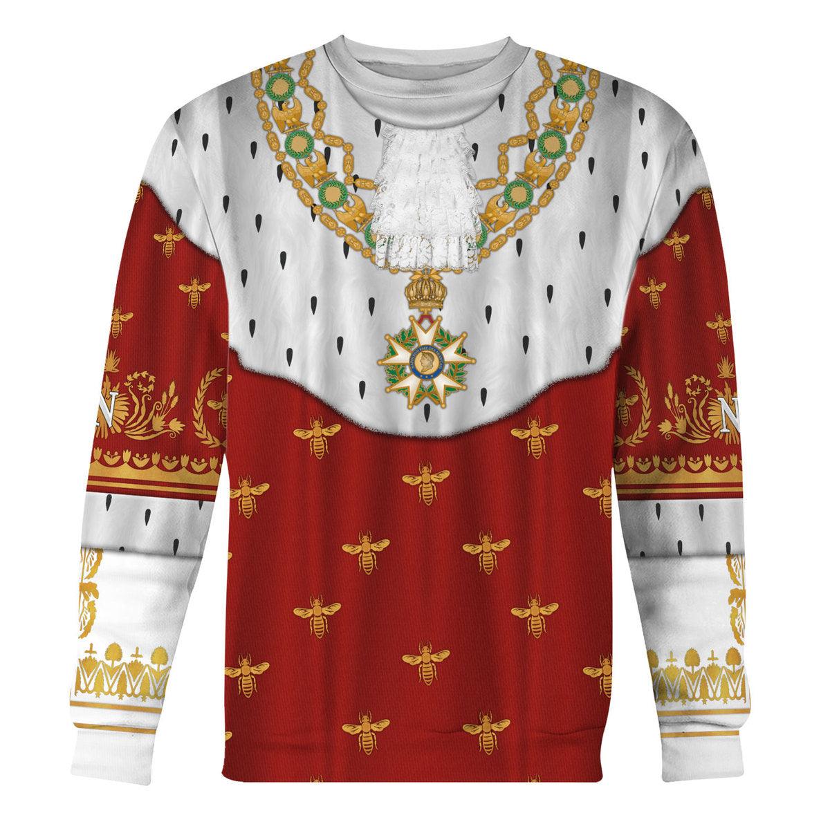 Gearhomie Napoleon I in Coronation Robes Costume All Over Print Hoodie Sweatshirt T-Shirt Tracksuit - Gearhomie.com