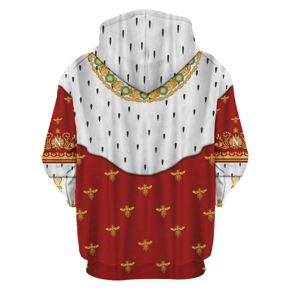 Gearhomie Napoleon I in Coronation Robes Costume All Over Print Hoodie Sweatshirt T-Shirt Tracksuit - Gearhomie.com