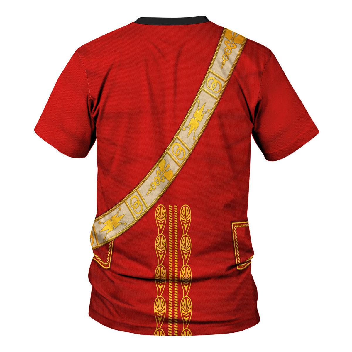 Gearhomie Napoleon I in First Consul Uniform All Over Print Hoodie Sweatshirt T-Shirt Tracksuit - Gearhomie.com