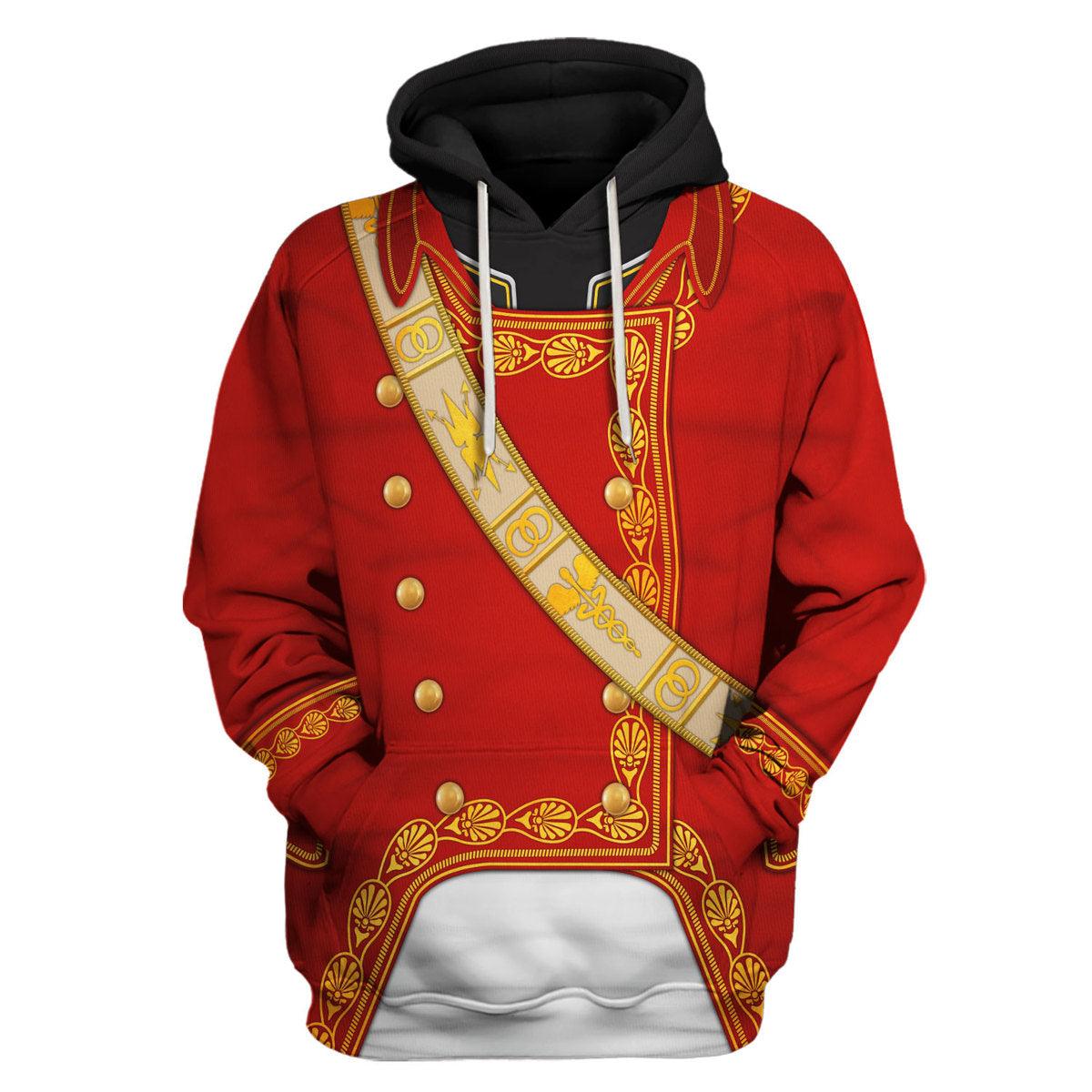 Gearhomie Napoleon I in First Consul Uniform All Over Print Hoodie Sweatshirt T-Shirt Tracksuit - Gearhomie.com