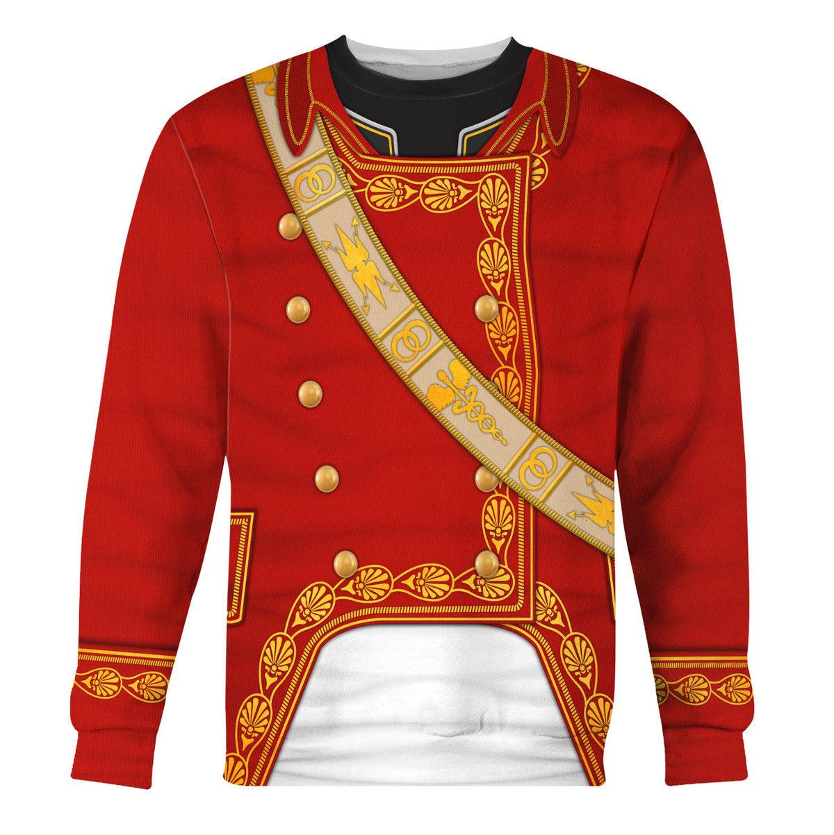 Gearhomie Napoleon I in First Consul Uniform All Over Print Hoodie Sweatshirt T-Shirt Tracksuit - Gearhomie.com
