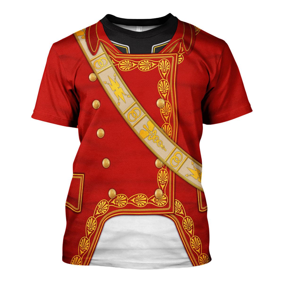 Gearhomie Napoleon I in First Consul Uniform All Over Print Hoodie Sweatshirt T-Shirt Tracksuit - Gearhomie.com