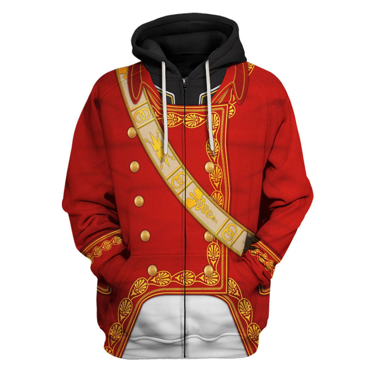 Gearhomie Napoleon I in First Consul Uniform All Over Print Hoodie Sweatshirt T-Shirt Tracksuit - Gearhomie.com