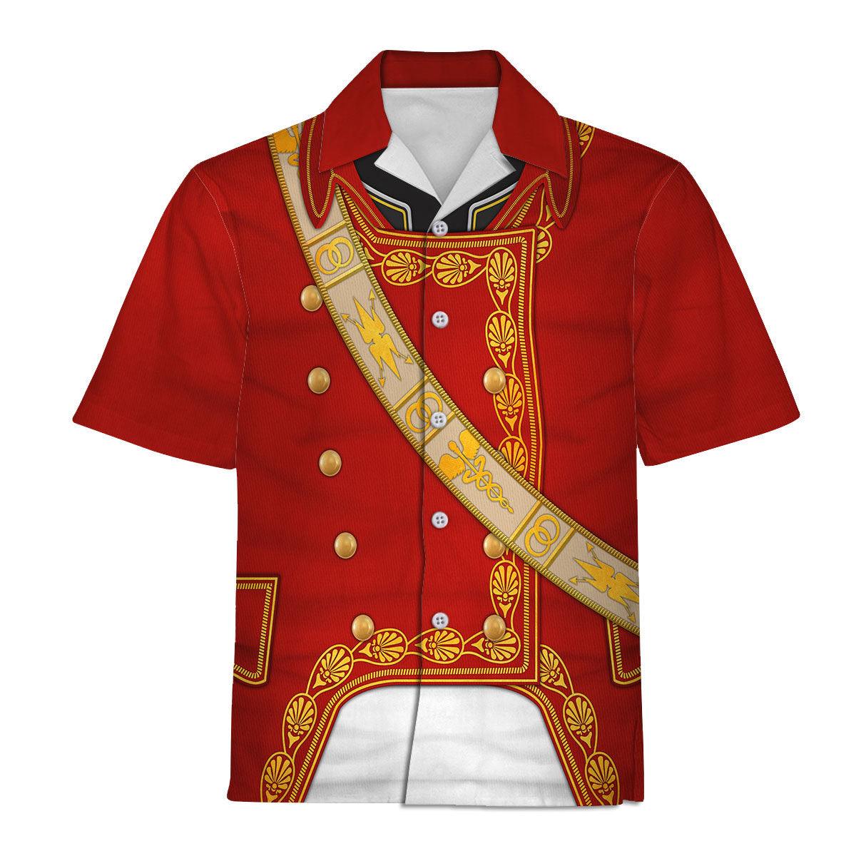 Gearhomie Napoleon I in First Consul Uniform All Over Print Hoodie Sweatshirt T-Shirt Tracksuit - Gearhomie.com