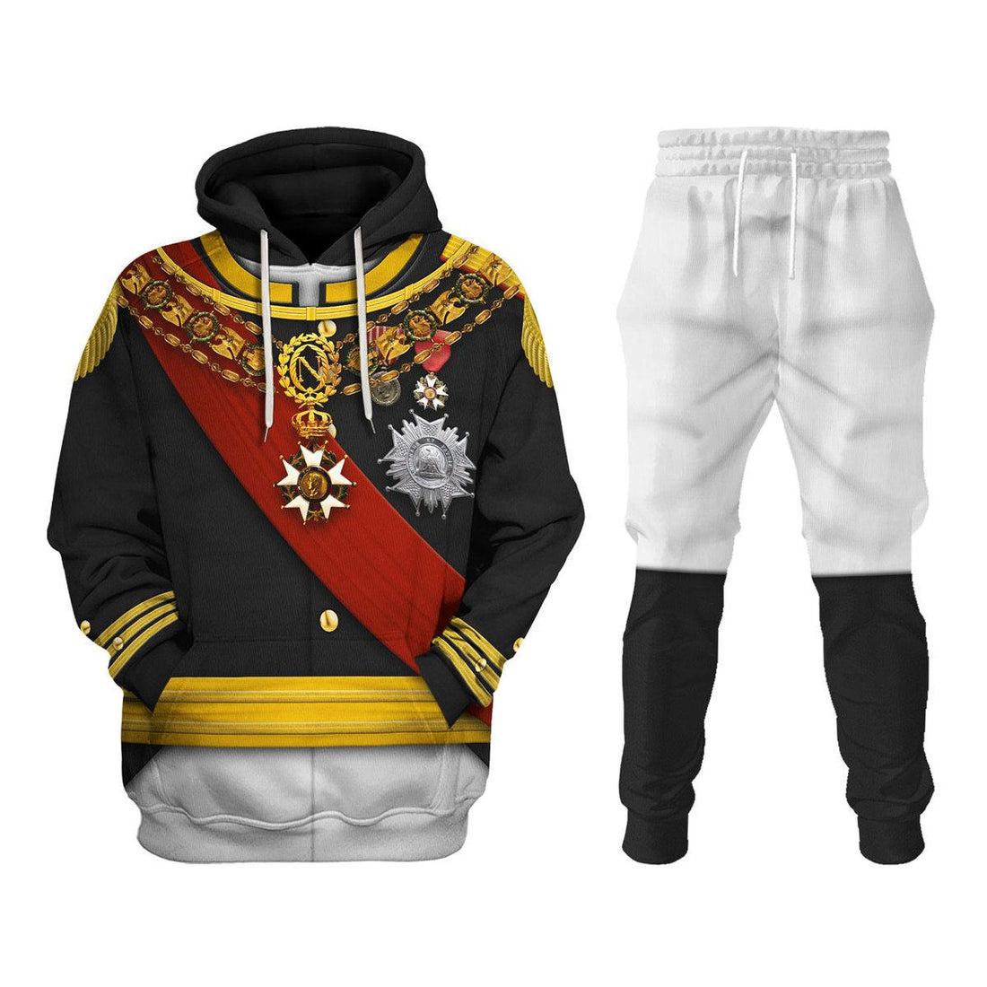 Gearhomie Napoleon III in Coronation Robes Uniform All Over Print Hoodie Sweatshirt T-Shirt Tracksuit - Gearhomie.com