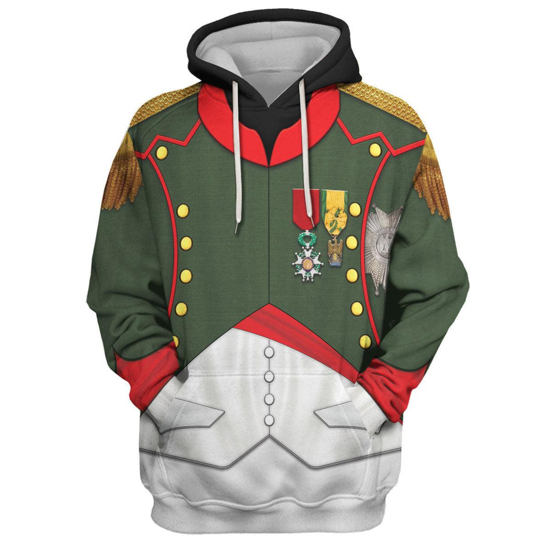 Gearhomie Napoleon in Chasseur-Cheval Reg Costume Hoodie Sweatshirt T-Shirt Tracksuit - Gearhomie.com