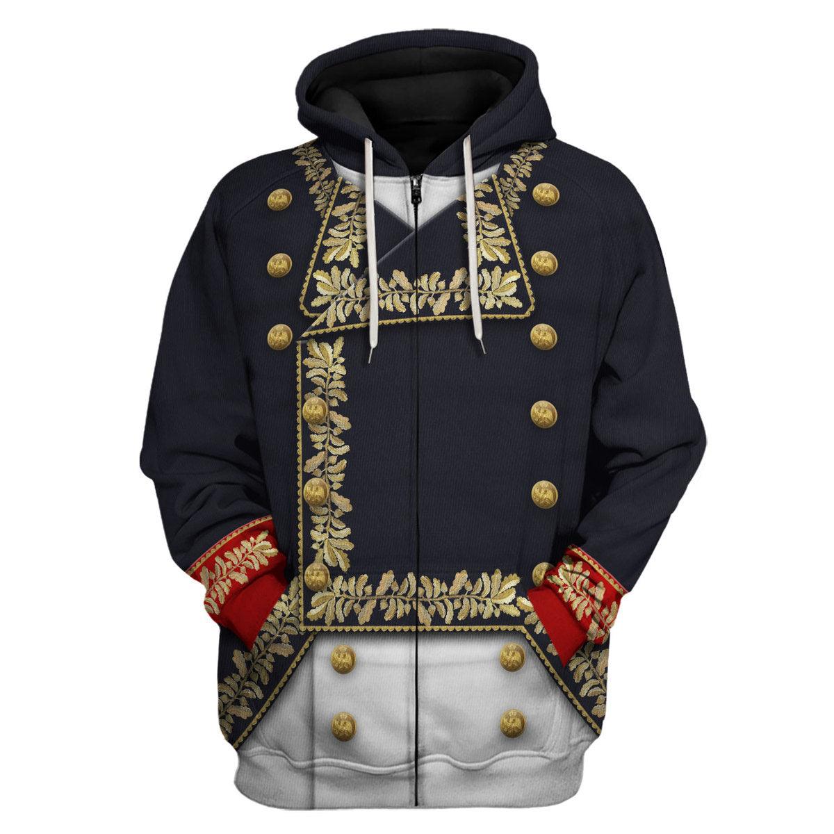 Gearhomie Napoleon in His General Uniform All Over Print Hoodie Sweatshirt T-Shirt Tracksuit - Gearhomie.com