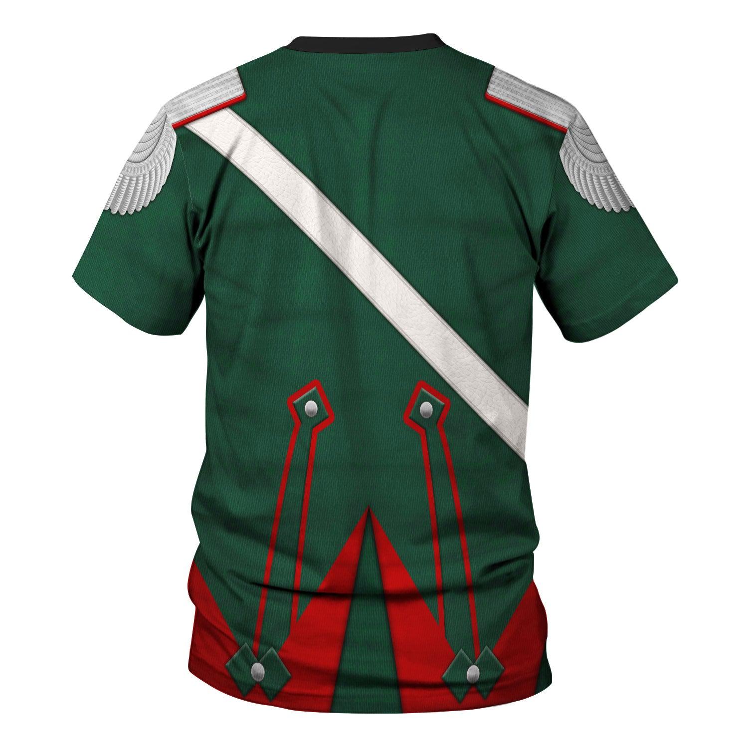 Gearhomie Napoleonic French Light Cavalry-Chasseur A Cheval-Officer (1806-1815) Uniform All Over Print Hoodie Sweatshirt T-Shirt Tracksuit - Gearhomie.com