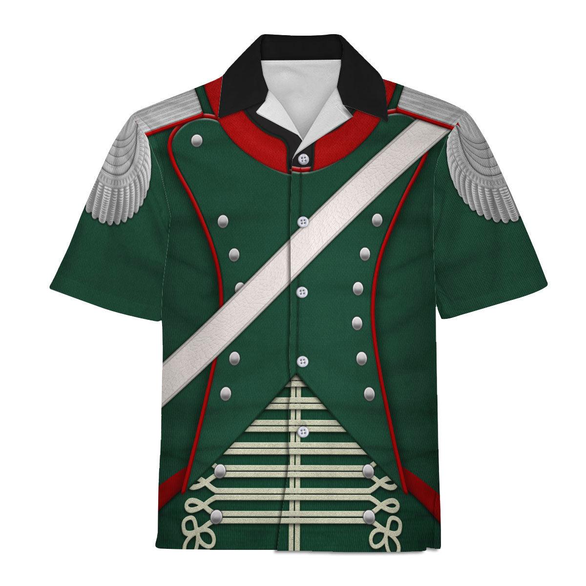 Gearhomie Napoleonic French Light Cavalry-Chasseur A Cheval-Officer (1806-1815) Uniform All Over Print Hoodie Sweatshirt T-Shirt Tracksuit - Gearhomie.com