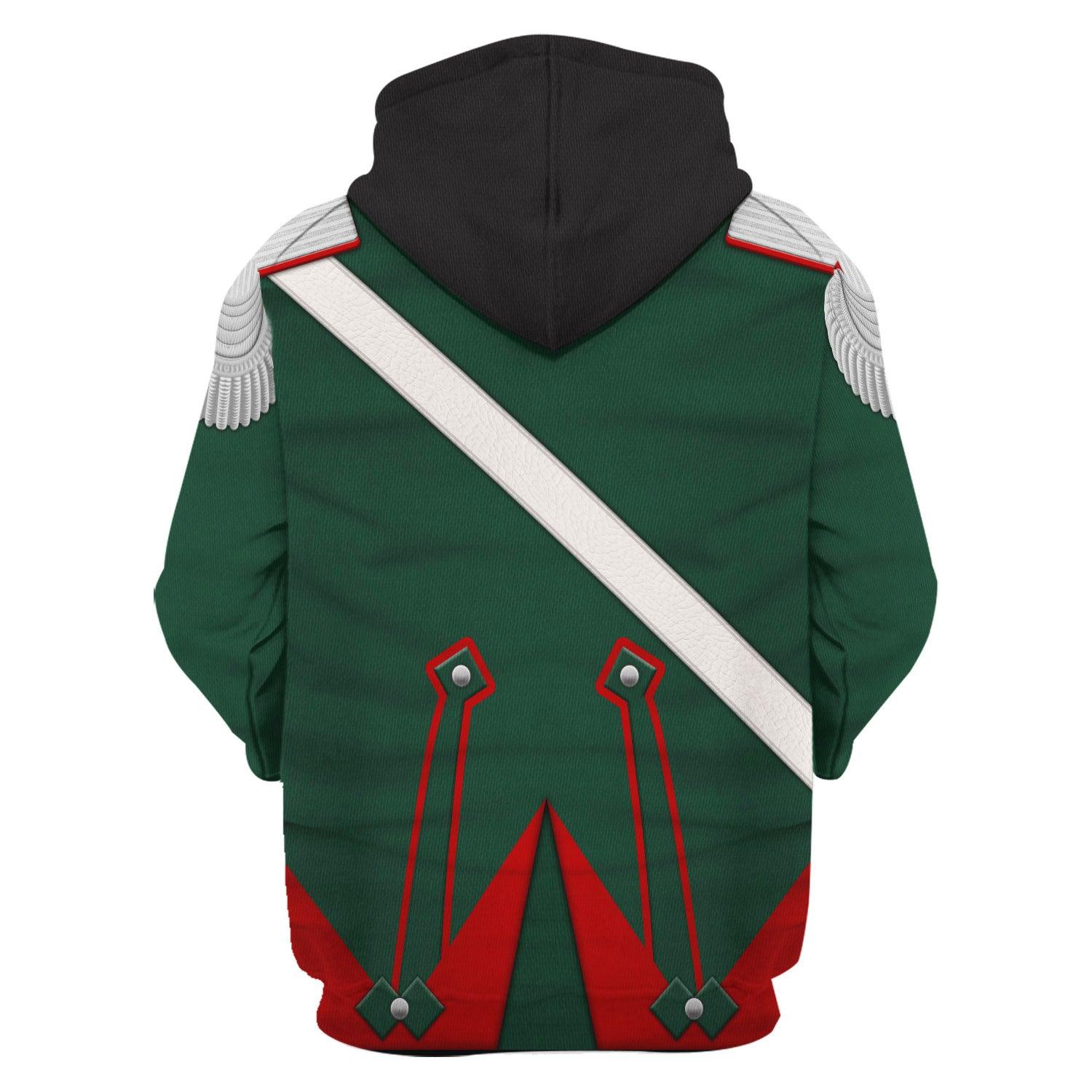 Gearhomie Napoleonic French Light Cavalry-Chasseur A Cheval-Officer (1806-1815) Uniform All Over Print Hoodie Sweatshirt T-Shirt Tracksuit - Gearhomie.com