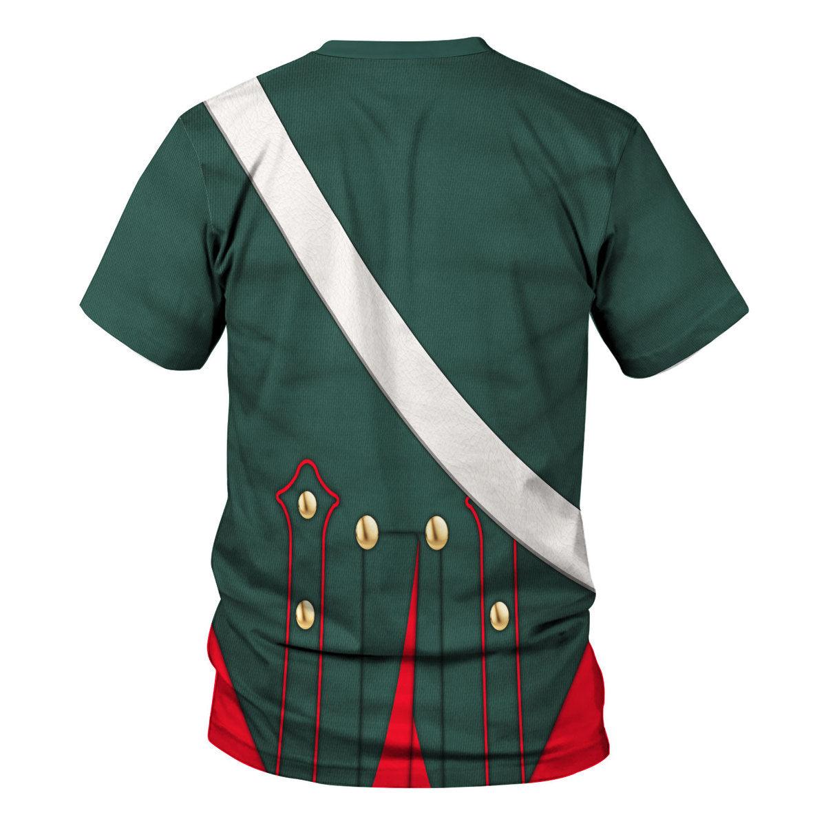 Gearhomie Napoleonic French Light Cavalry-Lancer (1812-1815) Uniform All Over Print Hoodie Sweatshirt T-Shirt Tracksuit - Gearhomie.com