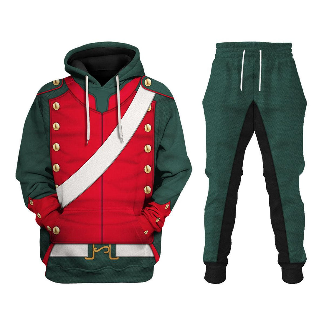 Gearhomie Napoleonic French Light Cavalry-Lancer (1812-1815) Uniform All Over Print Hoodie Sweatshirt T-Shirt Tracksuit - Gearhomie.com