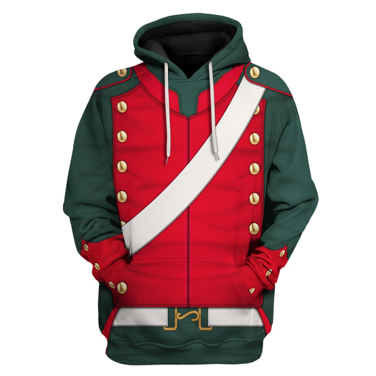 Gearhomie Napoleonic French Light Cavalry-Lancer (1812-1815) Uniform All Over Print Hoodie Sweatshirt T-Shirt Tracksuit - Gearhomie.com