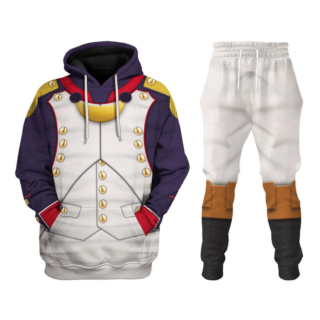 Gearhomie Napoleonic French Line Infantry Officer-1806-1815 Uniform All Over Print Hoodie Sweatshirt T-Shirt Tracksuit - Gearhomie.com