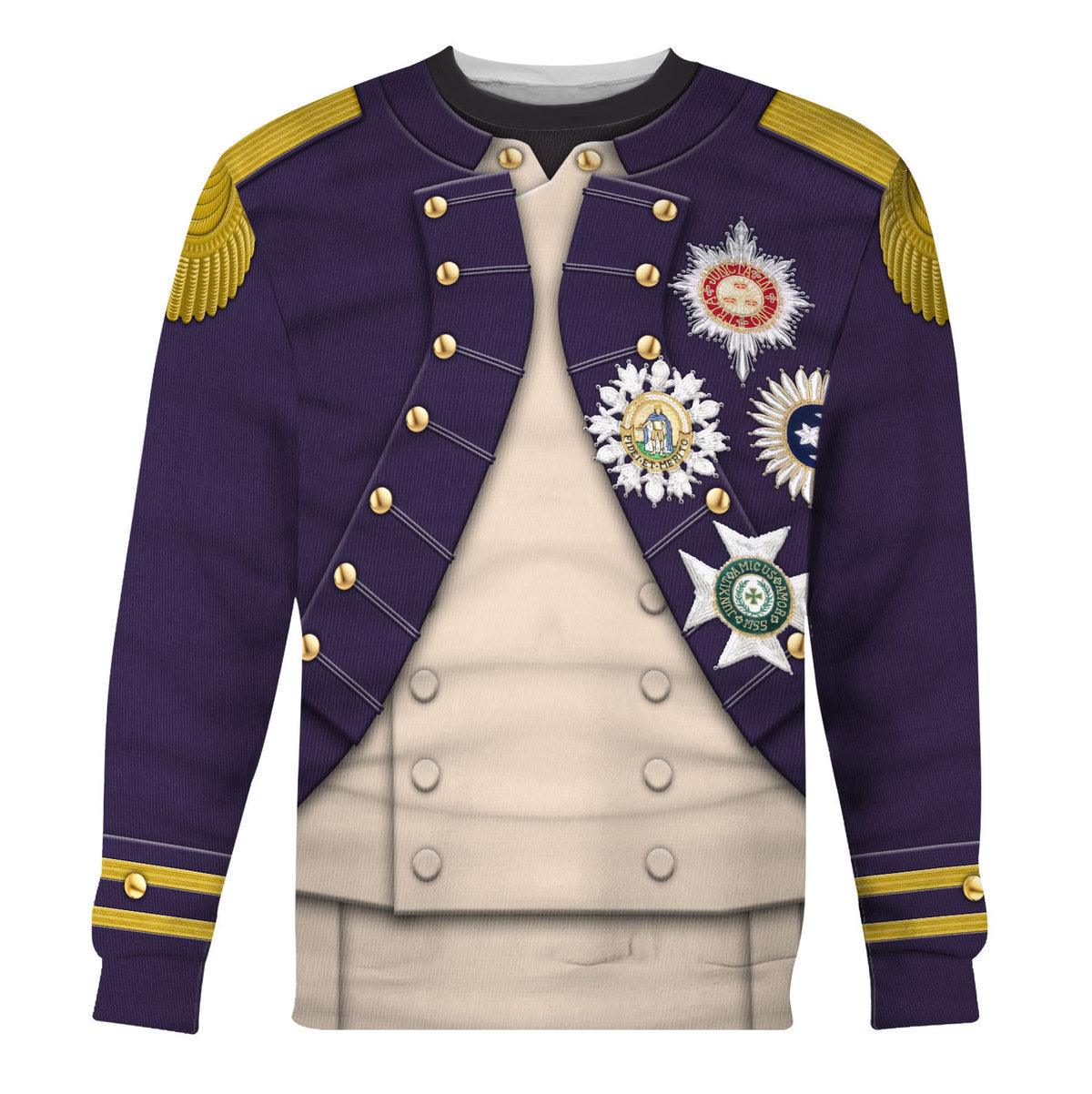 CustomsPig Nelson Uniform As Worn At Trafalgar All Over Print Hoodie Sweatshirt T-Shirt Tracksuit - DucG