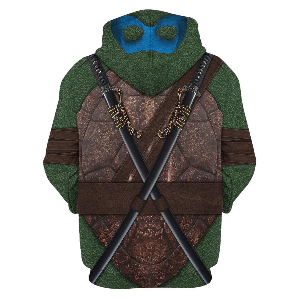 Gearhomie Ninja Turtles Leonardo Costume Hoodie Sweatshirt T-Shirt ZipHoodie Sweatpants - Gearhomie.com
