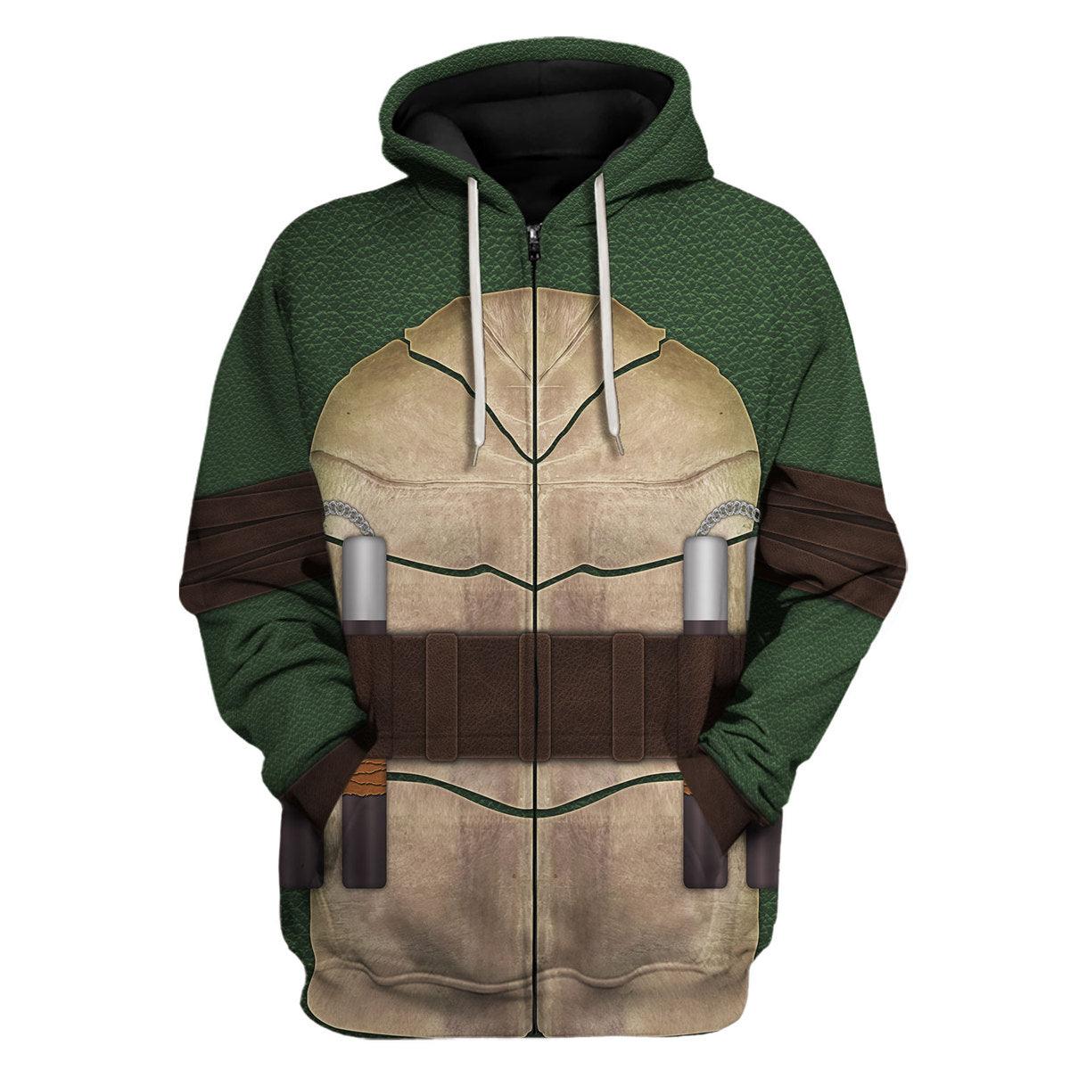 Gearhomie Ninja Turtles Michelangelo Costume Hoodie Sweatshirt T-Shirt ZipHoodie Sweatpants - Gearhomie.com