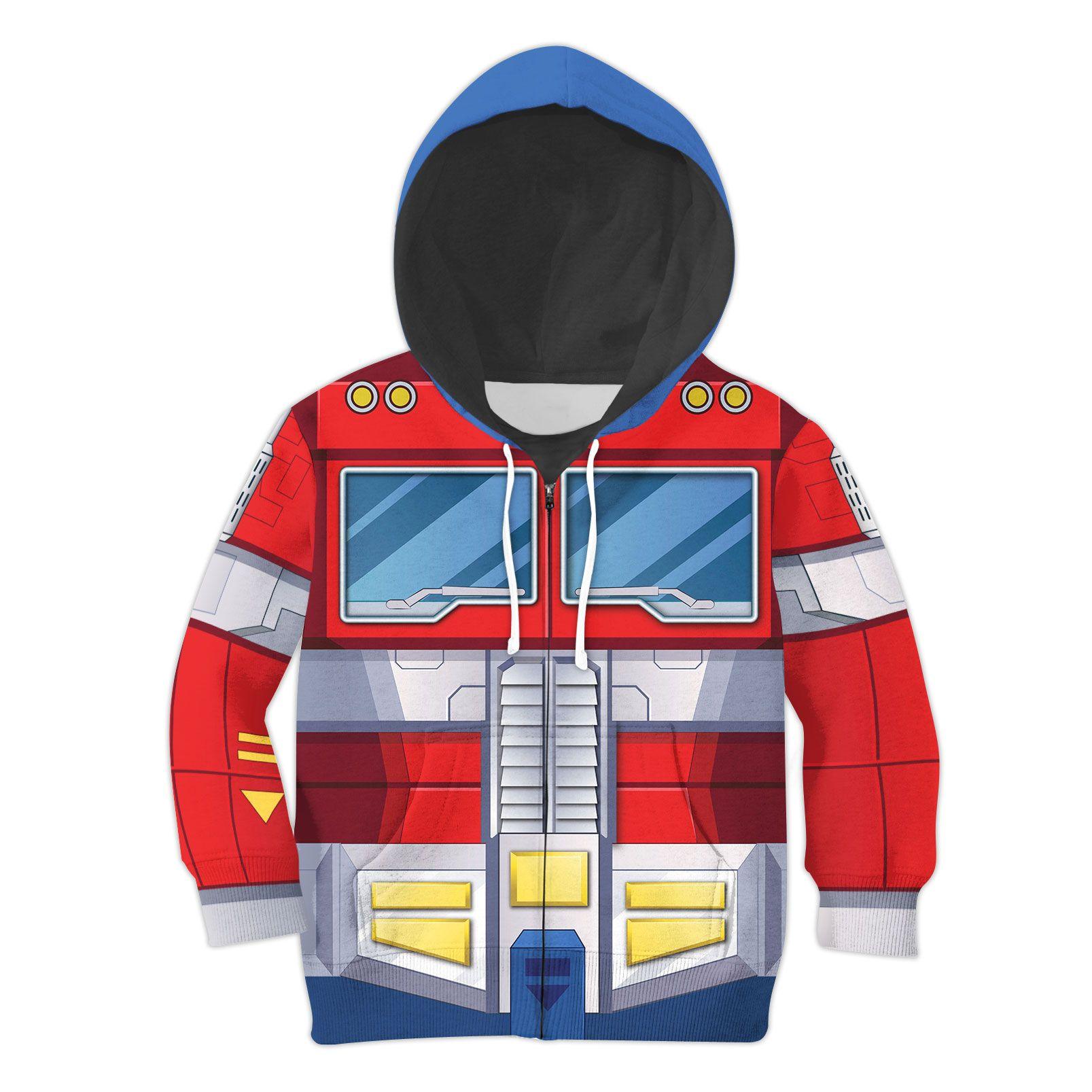 Gearhomie Optimus Prime Kid Costume Cosplay Hoodie Sweatshirt T-Shirt - Gearhomie.com