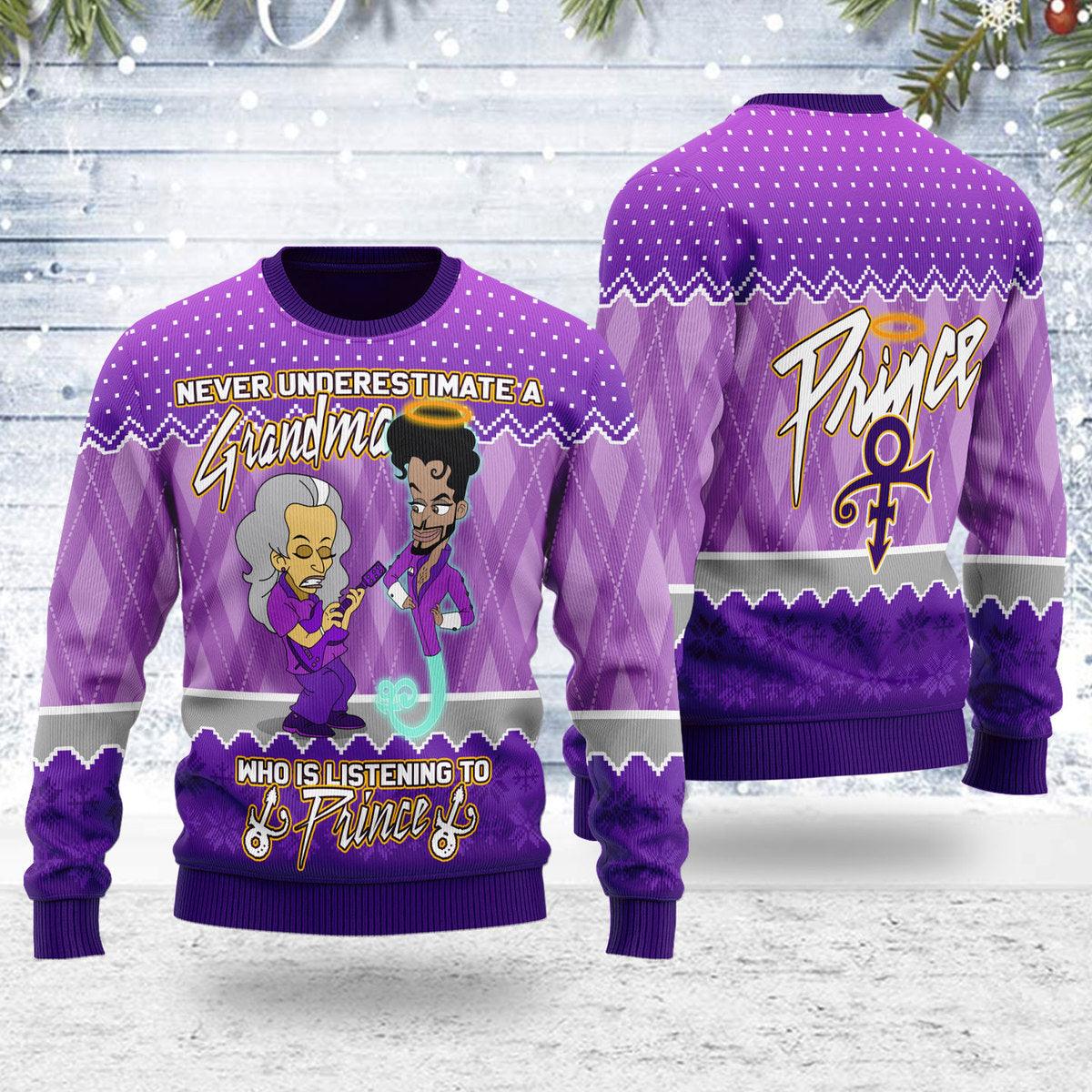 Gearhomie P vs Grandma Christmas Ugly Sweater - Gearhomie.com