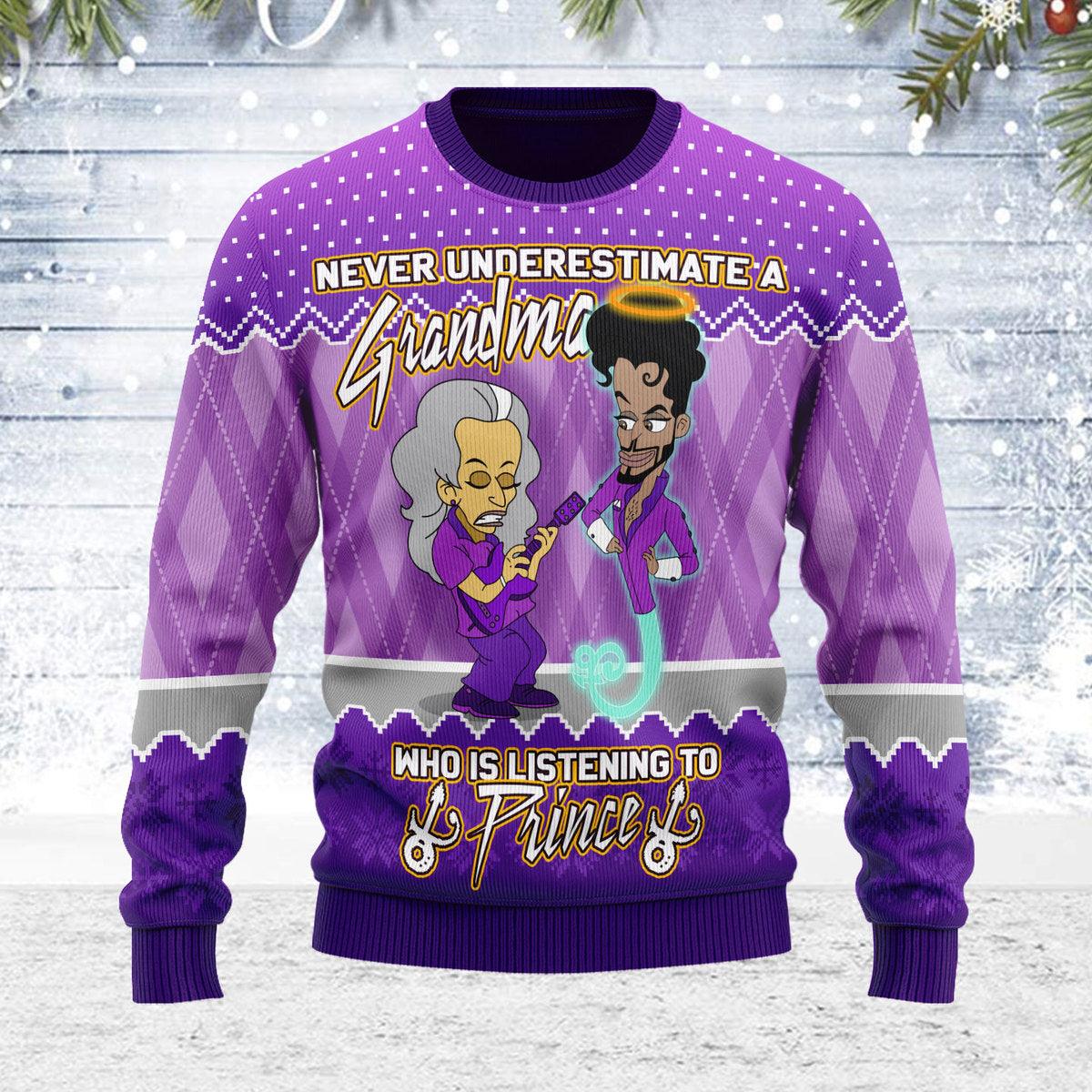 Gearhomie P vs Grandma Christmas Ugly Sweater - Gearhomie.com