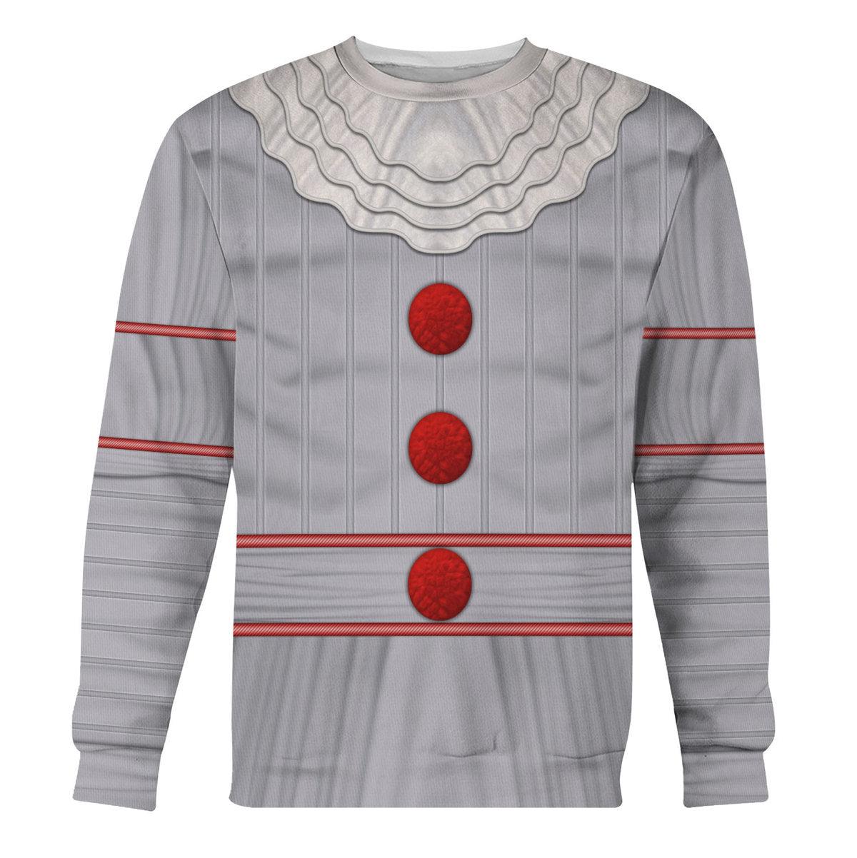 CustomsPig Pennywise Costume Hoodie Sweatshirt T-Shirt Tracksuit - CustomsPig.com