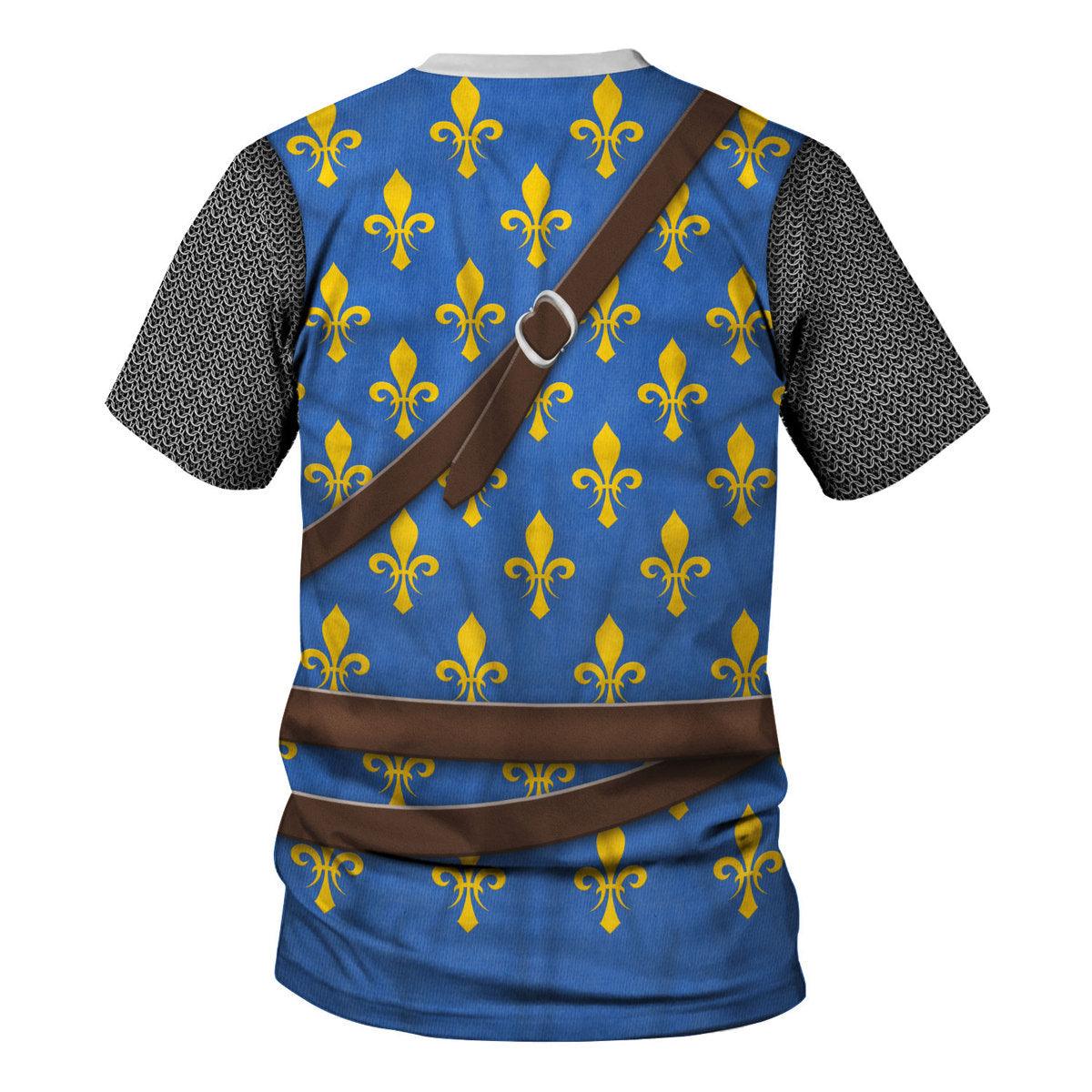 Gearhomie Philip II Augustus Knight Costume Hoodie Sweatshirt T-Shirt Tracksuit - Gearhomie.com