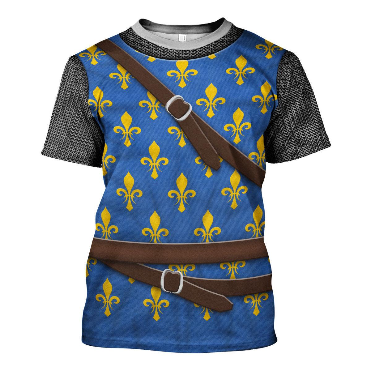 Gearhomie Philip II Augustus Knight Costume Hoodie Sweatshirt T-Shirt Tracksuit - Gearhomie.com