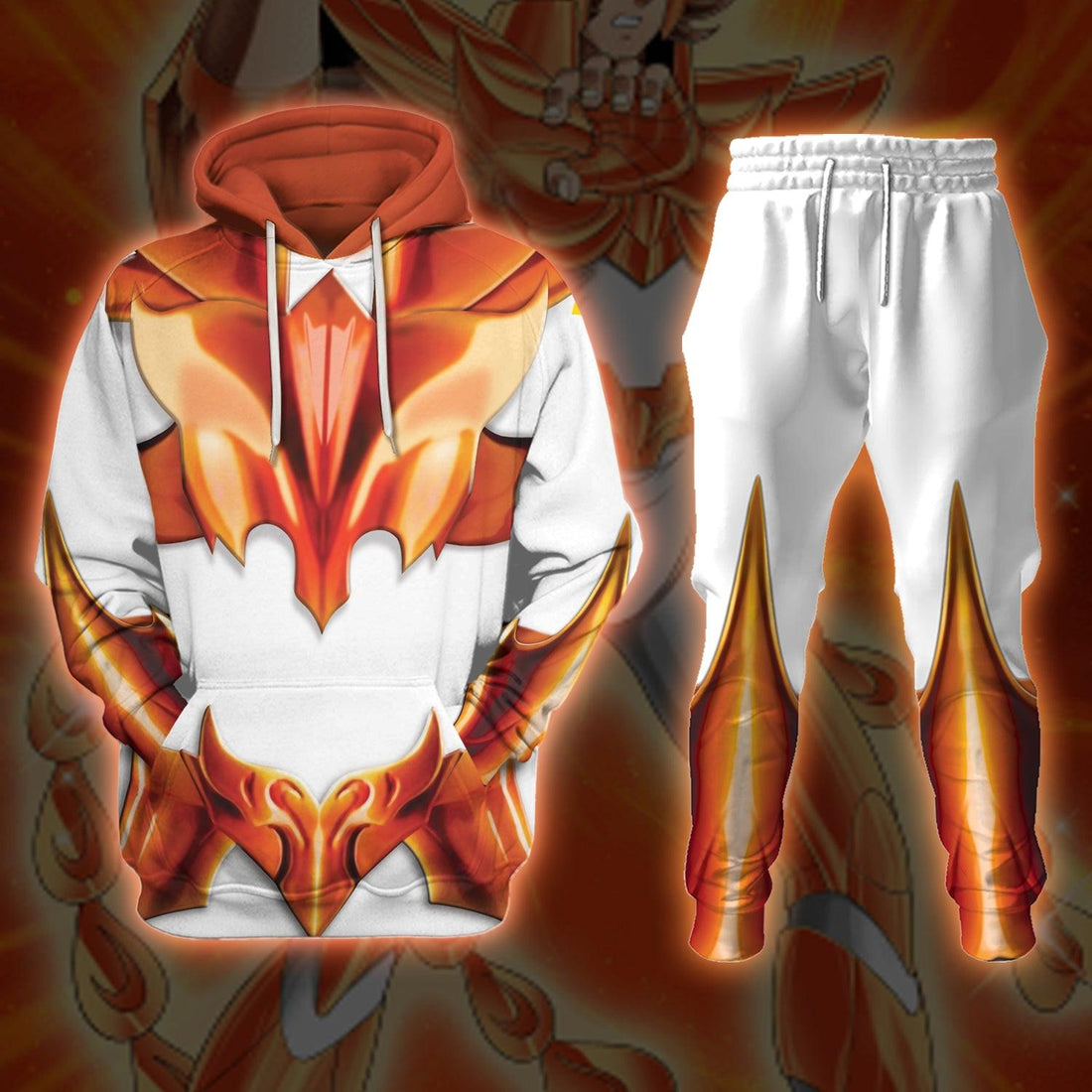 Gearhomie Phoenix Ikki Saint Seiya Costume Hoodie Sweatshirt T-Shirt Tracksuit - DucG