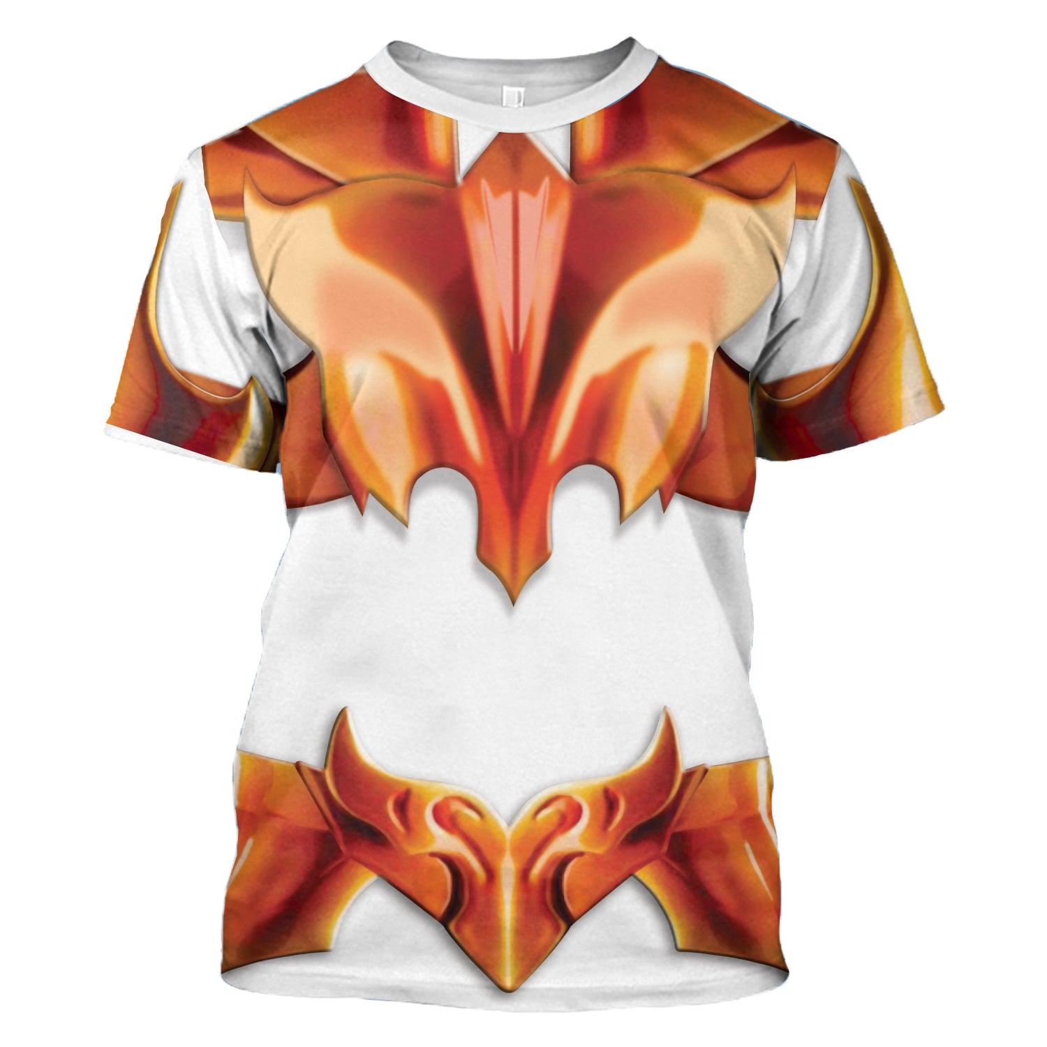Gearhomie Phoenix Ikki Saint Seiya Costume Hoodie Sweatshirt T-Shirt Tracksuit - DucG