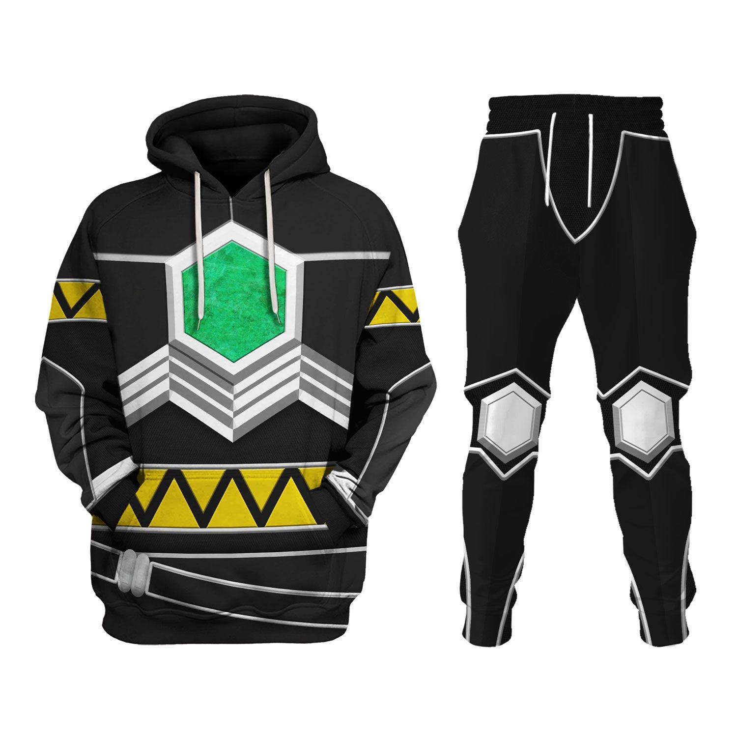 Gearhomie Power Rangers Lost Galaxy Black Costume Hoodie Sweatshirt T-Shirt Tracksuit - Gearhomie.com