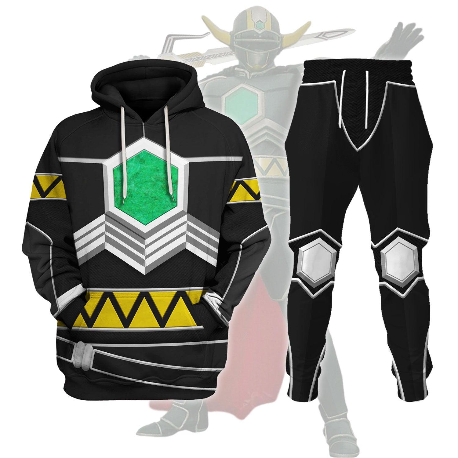 Gearhomie Power Rangers Lost Galaxy Black Costume Hoodie Sweatshirt T-Shirt Tracksuit - Gearhomie.com