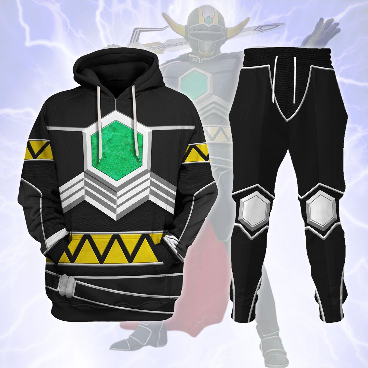 Gearhomie Power Rangers Lost Galaxy Black Costume Hoodie Sweatshirt T-Shirt Tracksuit - Gearhomie.com