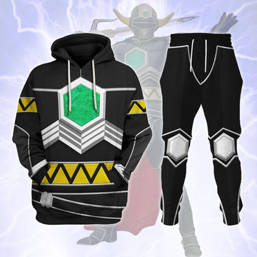 Gearhomie Power Rangers Lost Galaxy Black Costume Hoodie Sweatshirt T-Shirt Tracksuit - Gearhomie.com