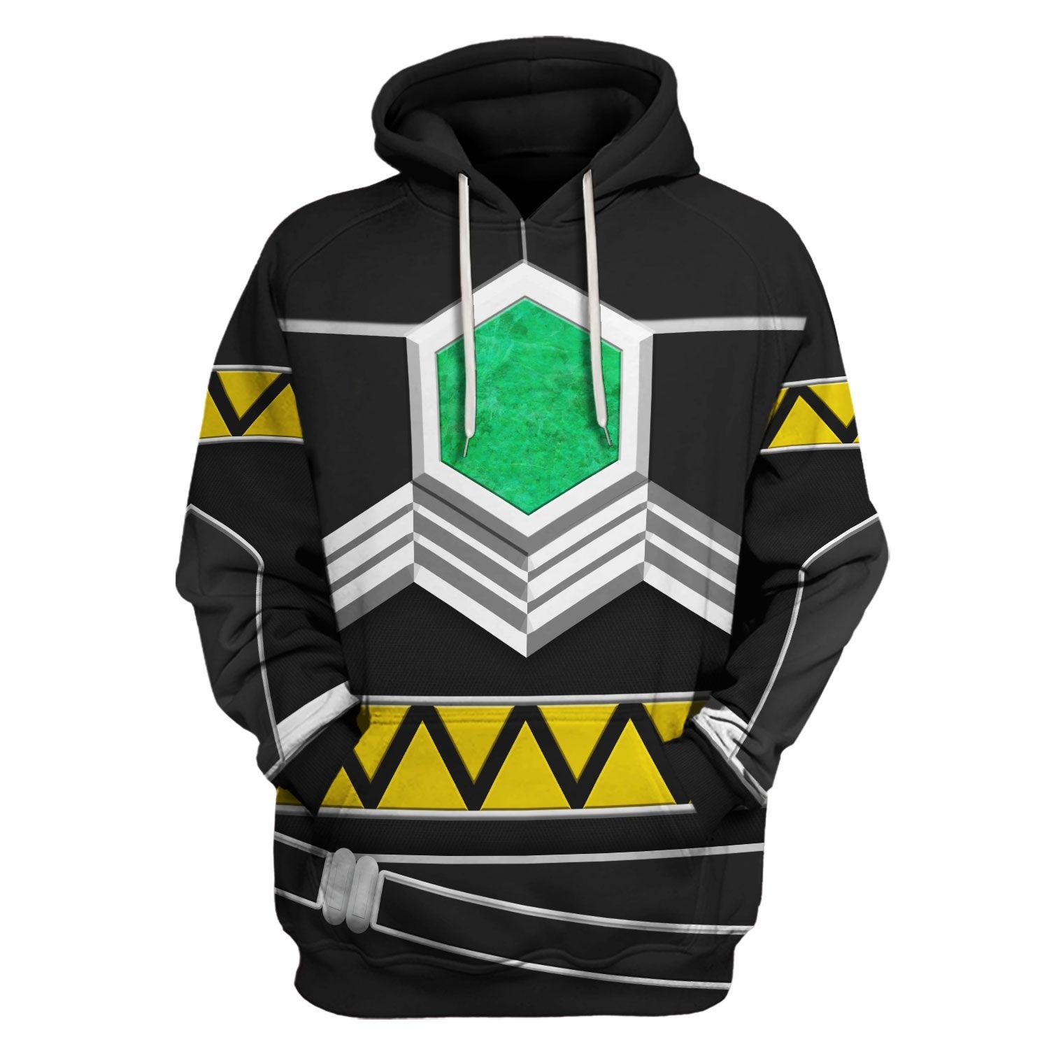 Gearhomie Power Rangers Lost Galaxy Black Costume Hoodie Sweatshirt T-Shirt Tracksuit - Gearhomie.com