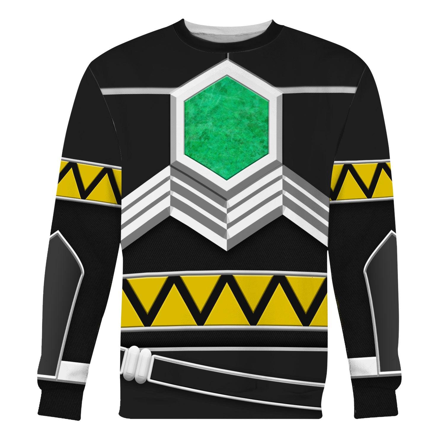 Gearhomie Power Rangers Lost Galaxy Black Costume Hoodie Sweatshirt T-Shirt Tracksuit - Gearhomie.com