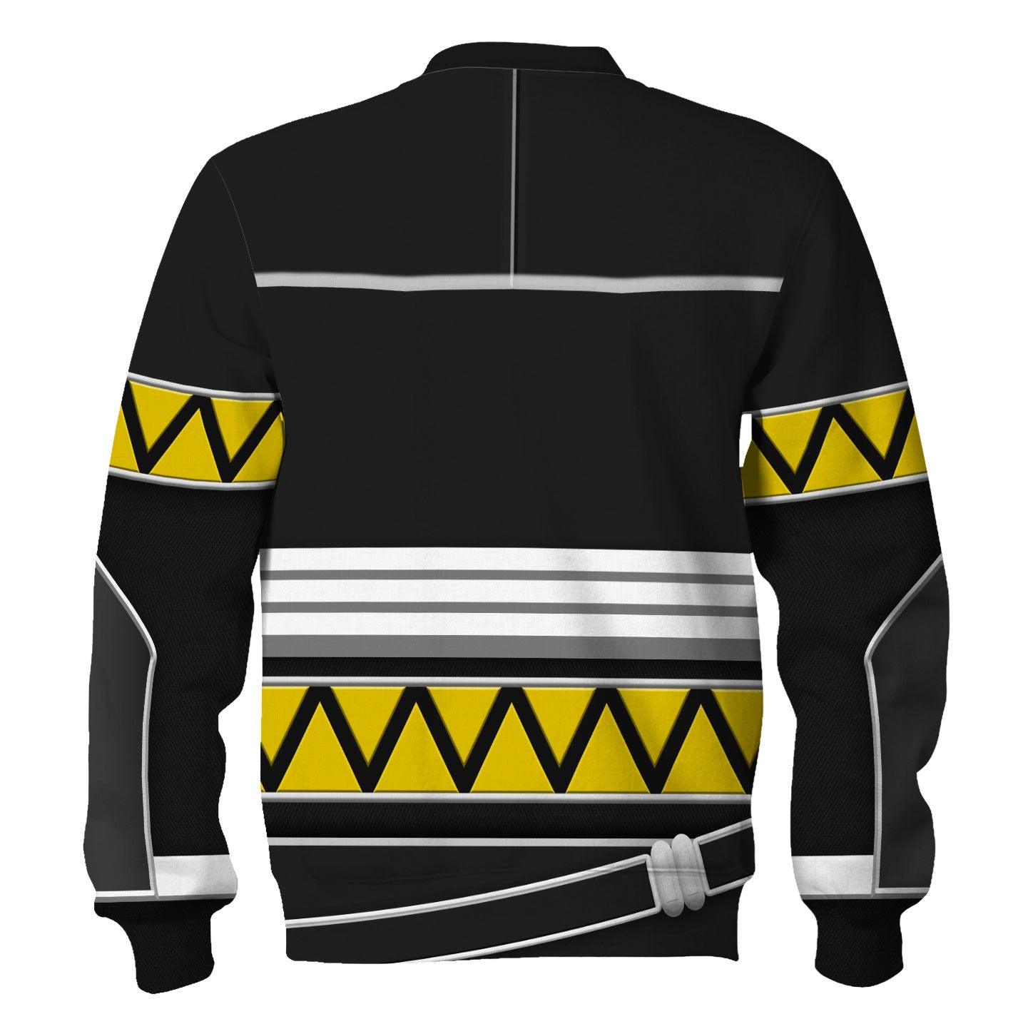 Gearhomie Power Rangers Lost Galaxy Black Costume Hoodie Sweatshirt T-Shirt Tracksuit - Gearhomie.com