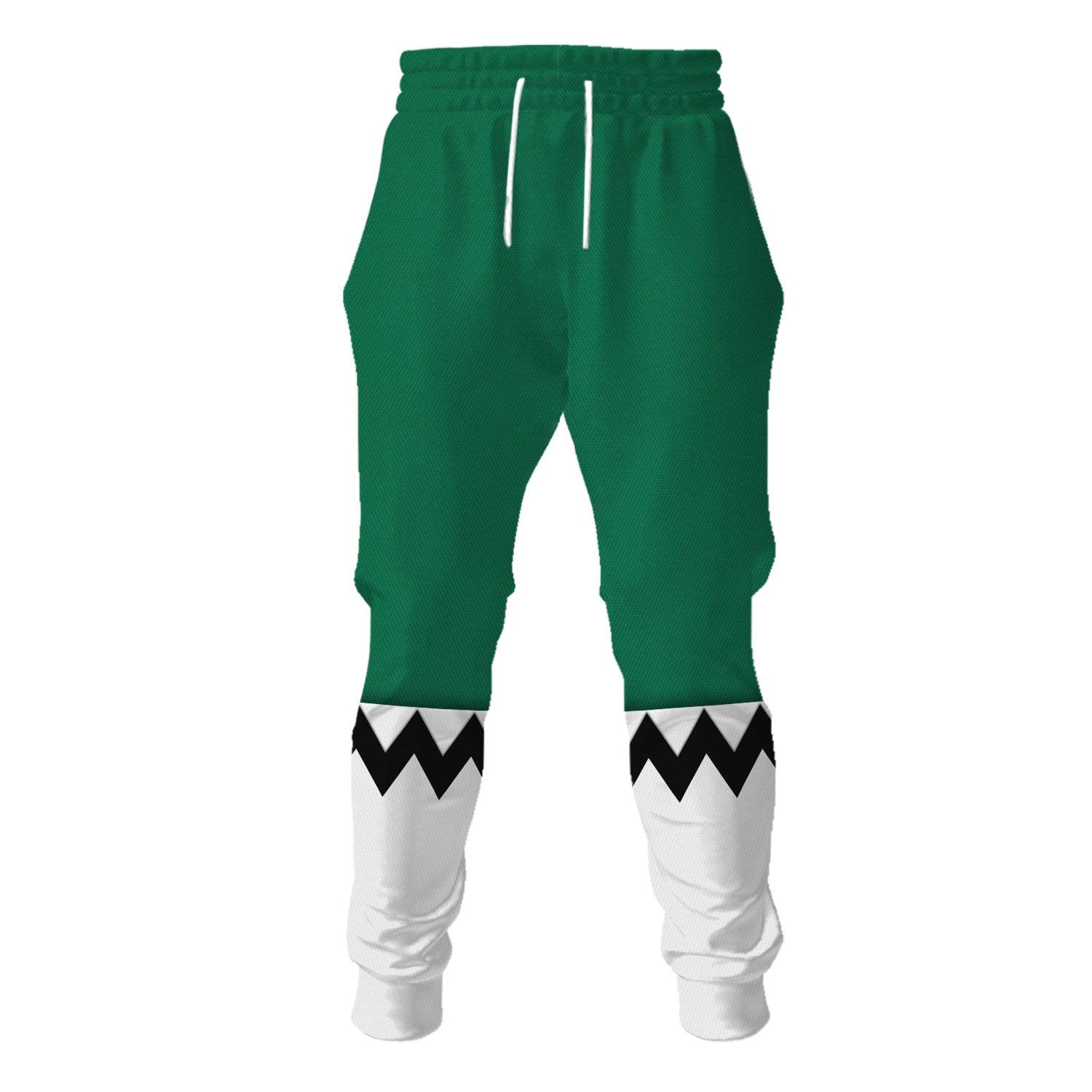 Gearhomie Power Rangers Lost Galaxy Green Costume Hoodie Sweatshirt T-Shirt Tracksuit - Gearhomie.com