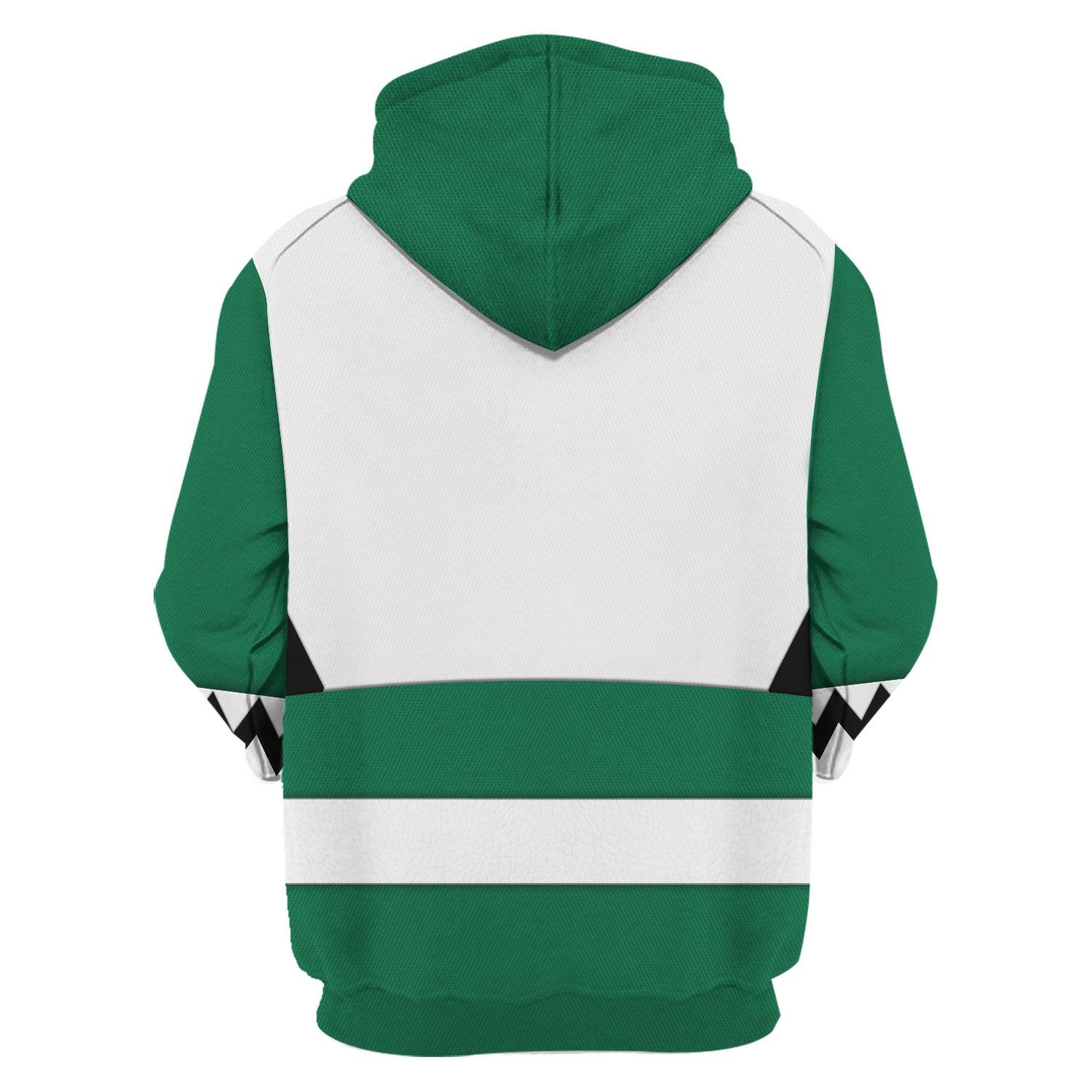 Gearhomie Power Rangers Lost Galaxy Green Costume Hoodie Sweatshirt T-Shirt Tracksuit - Gearhomie.com