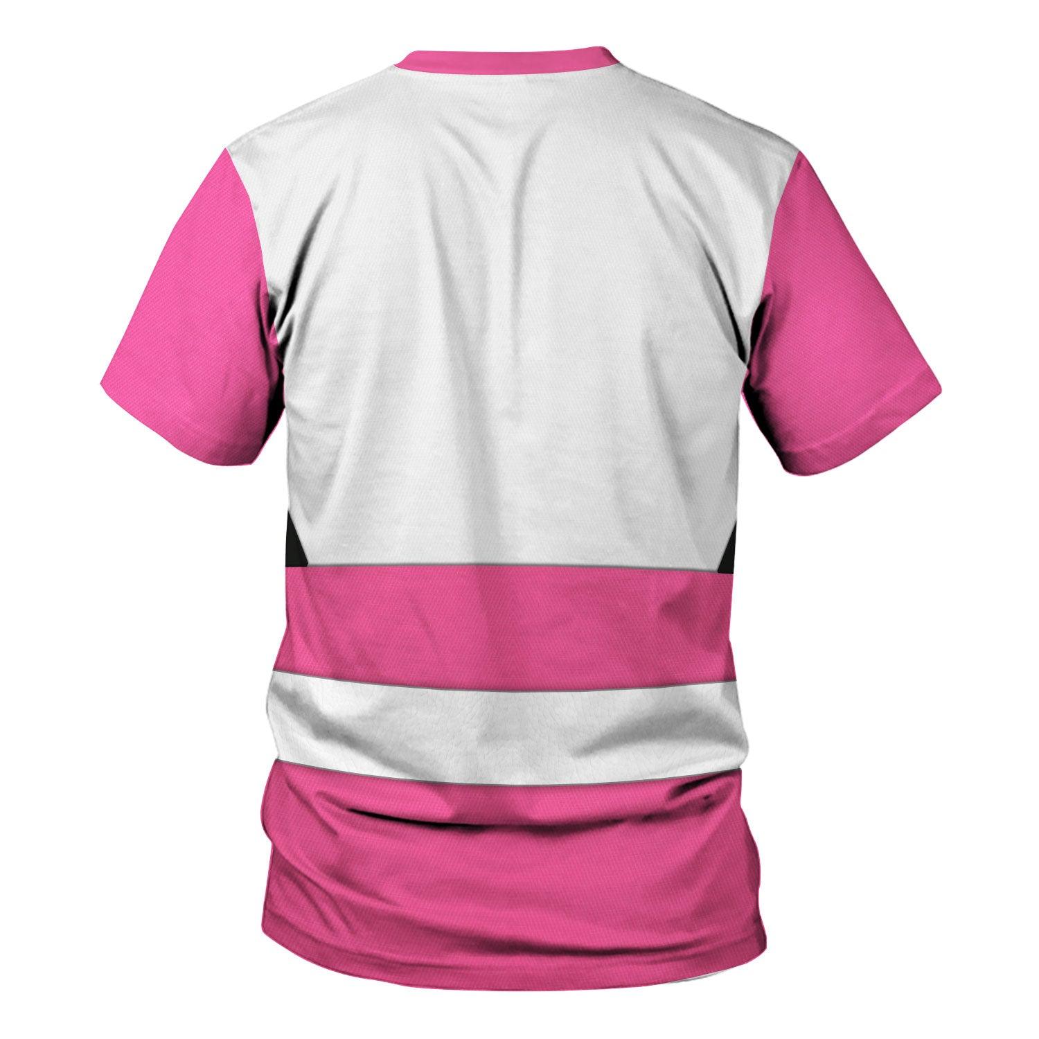 Gearhomie Power Rangers Lost Galaxy Pink Costume Hoodie Sweatshirt T-Shirt Tracksuit - Gearhomie.com