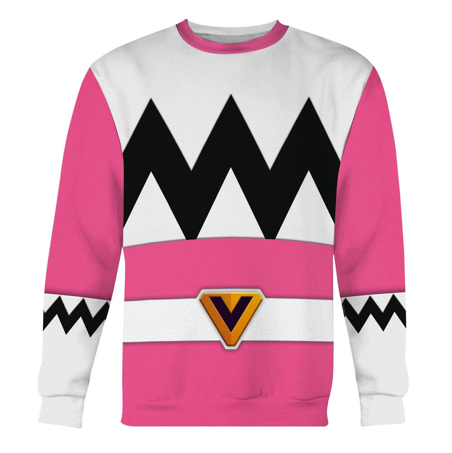 Gearhomie Power Rangers Lost Galaxy Pink Costume Hoodie Sweatshirt T-Shirt Tracksuit - Gearhomie.com