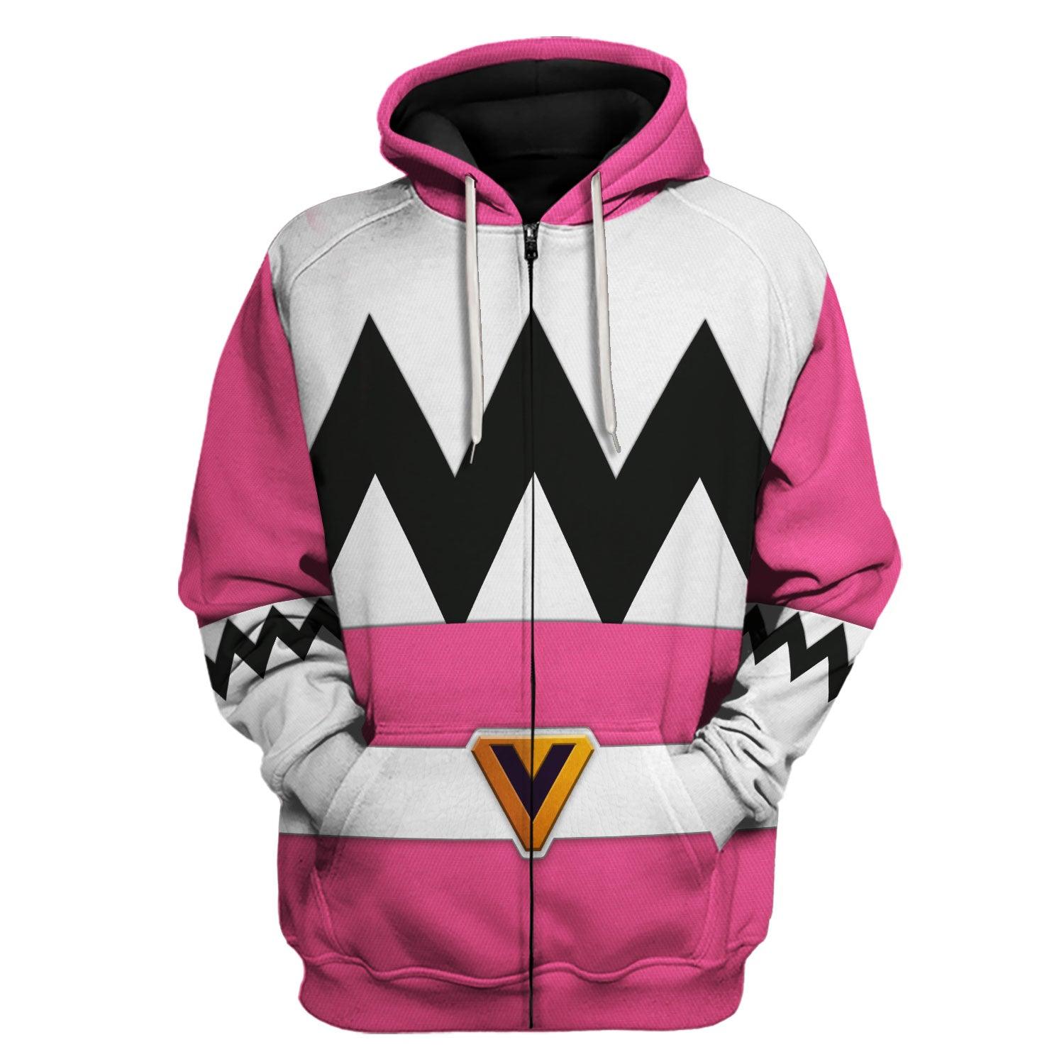 Gearhomie Power Rangers Lost Galaxy Pink Costume Hoodie Sweatshirt T-Shirt Tracksuit - Gearhomie.com