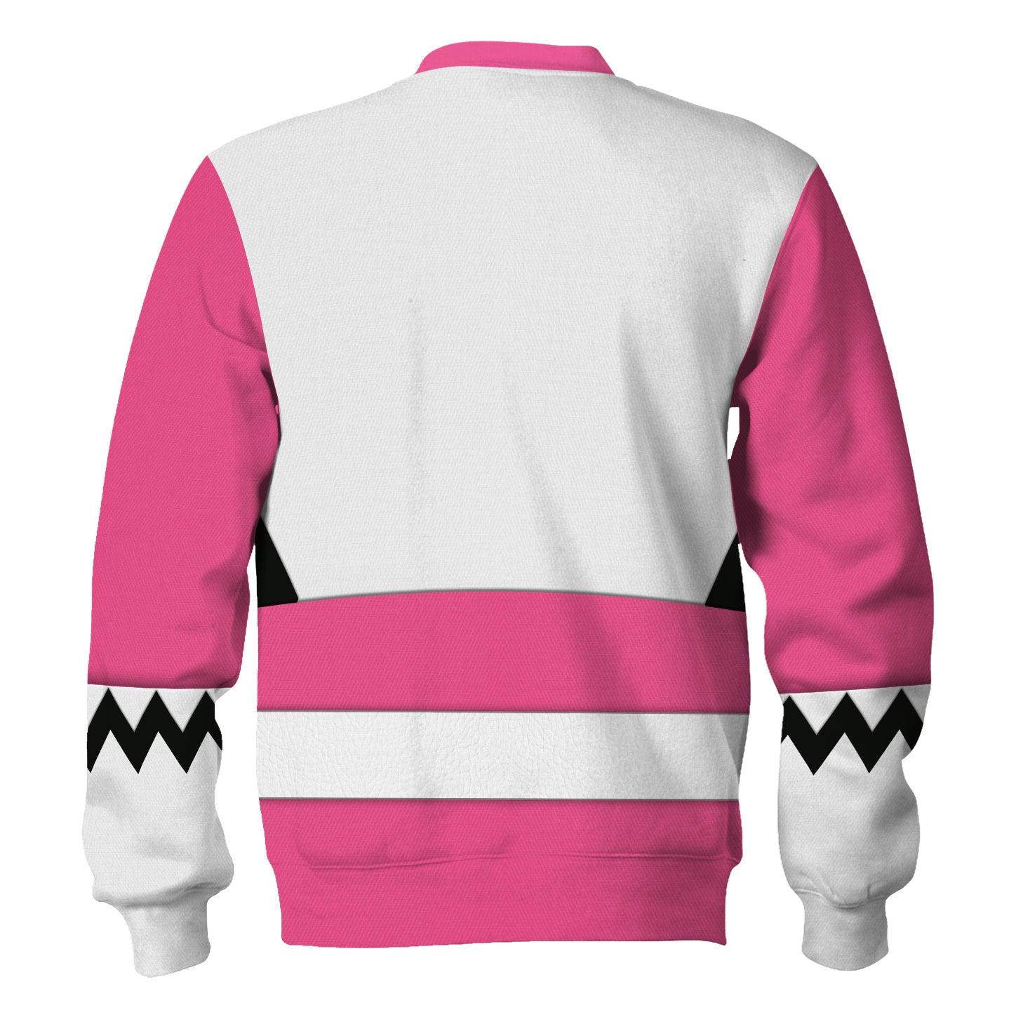 Gearhomie Power Rangers Lost Galaxy Pink Costume Hoodie Sweatshirt T-Shirt Tracksuit - Gearhomie.com