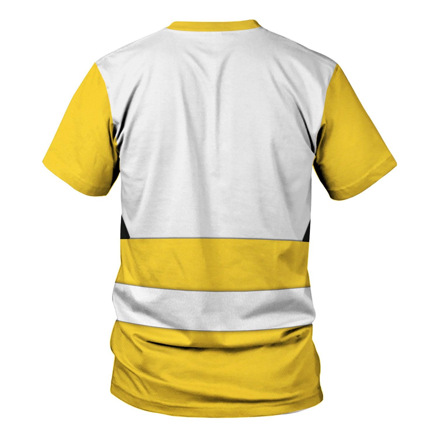 OodieGang Power Rangers Lost Galaxy Yellow Costume Hoodie Sweatshirt T-Shirt Tracksuit - OodieGang.com