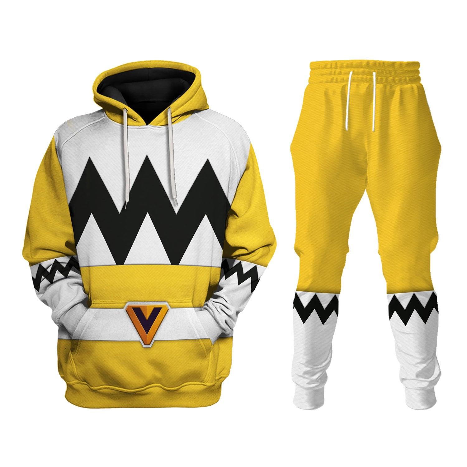 OodieGang Power Rangers Lost Galaxy Yellow Costume Hoodie Sweatshirt T-Shirt Tracksuit - OodieGang.com