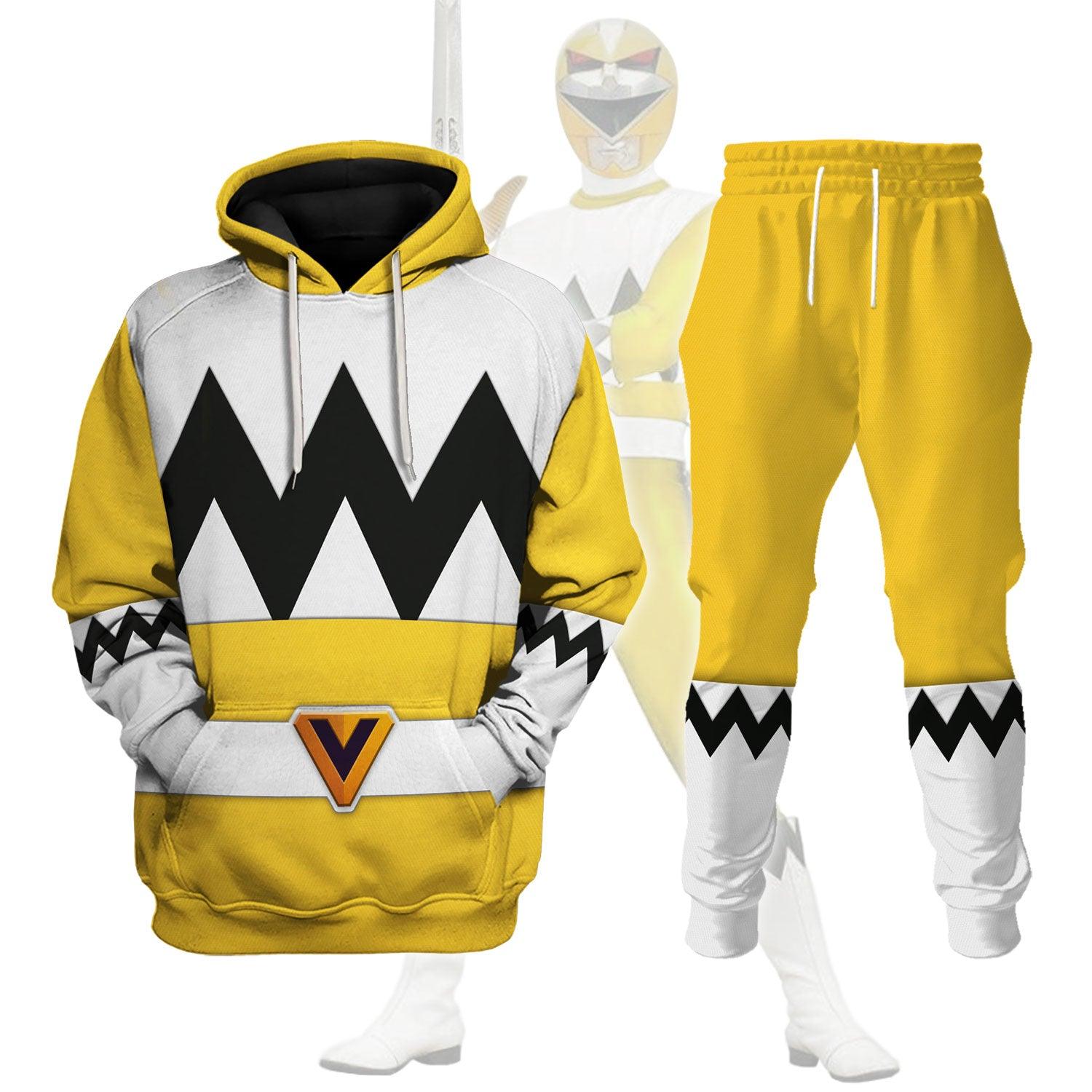 Gearhomie Power Rangers Lost Galaxy Yellow Costume Hoodie Sweatshirt T-Shirt Tracksuit - Gearhomie.com