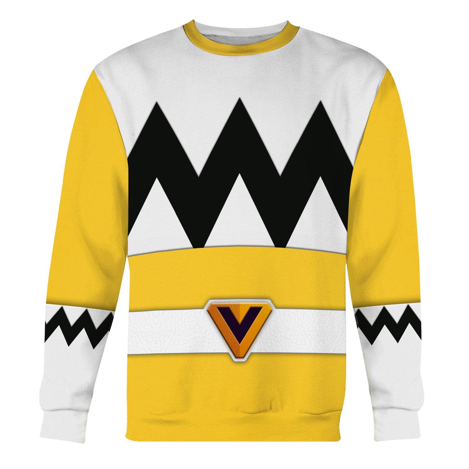 OodieGang Power Rangers Lost Galaxy Yellow Costume Hoodie Sweatshirt T-Shirt Tracksuit - OodieGang.com