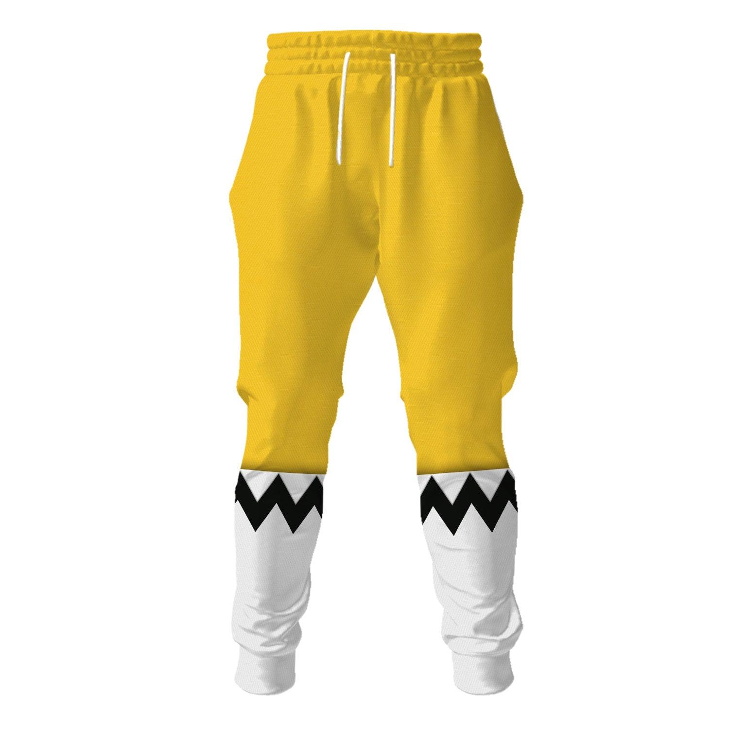 OodieGang Power Rangers Lost Galaxy Yellow Costume Hoodie Sweatshirt T-Shirt Tracksuit - OodieGang.com